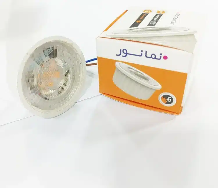 هالوژن 6وات نمانور مدل MR16 پایه سیم دار